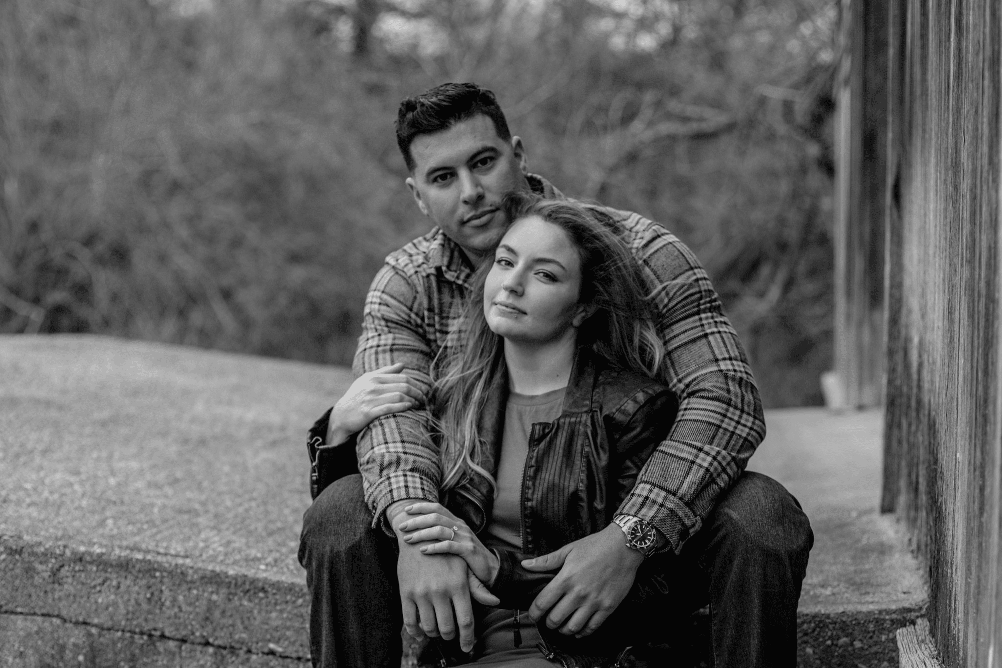 black and white couples portrait engagement photos couples photoshoot Long Island New York portrait photographer